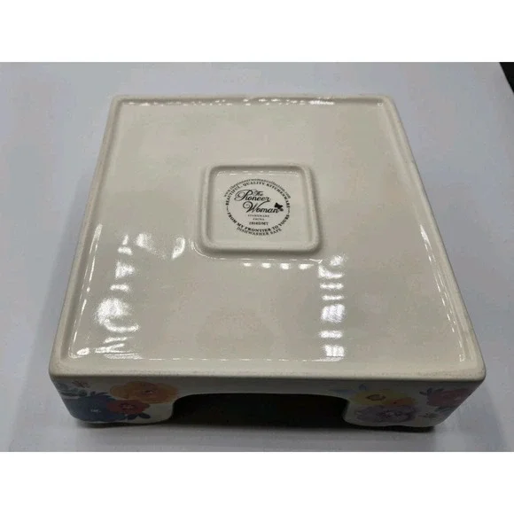 Pioneer Woman Flea Market Floral Collection Ceramic Napkin Tray Farmhouse EUC - Picture 7 of 8